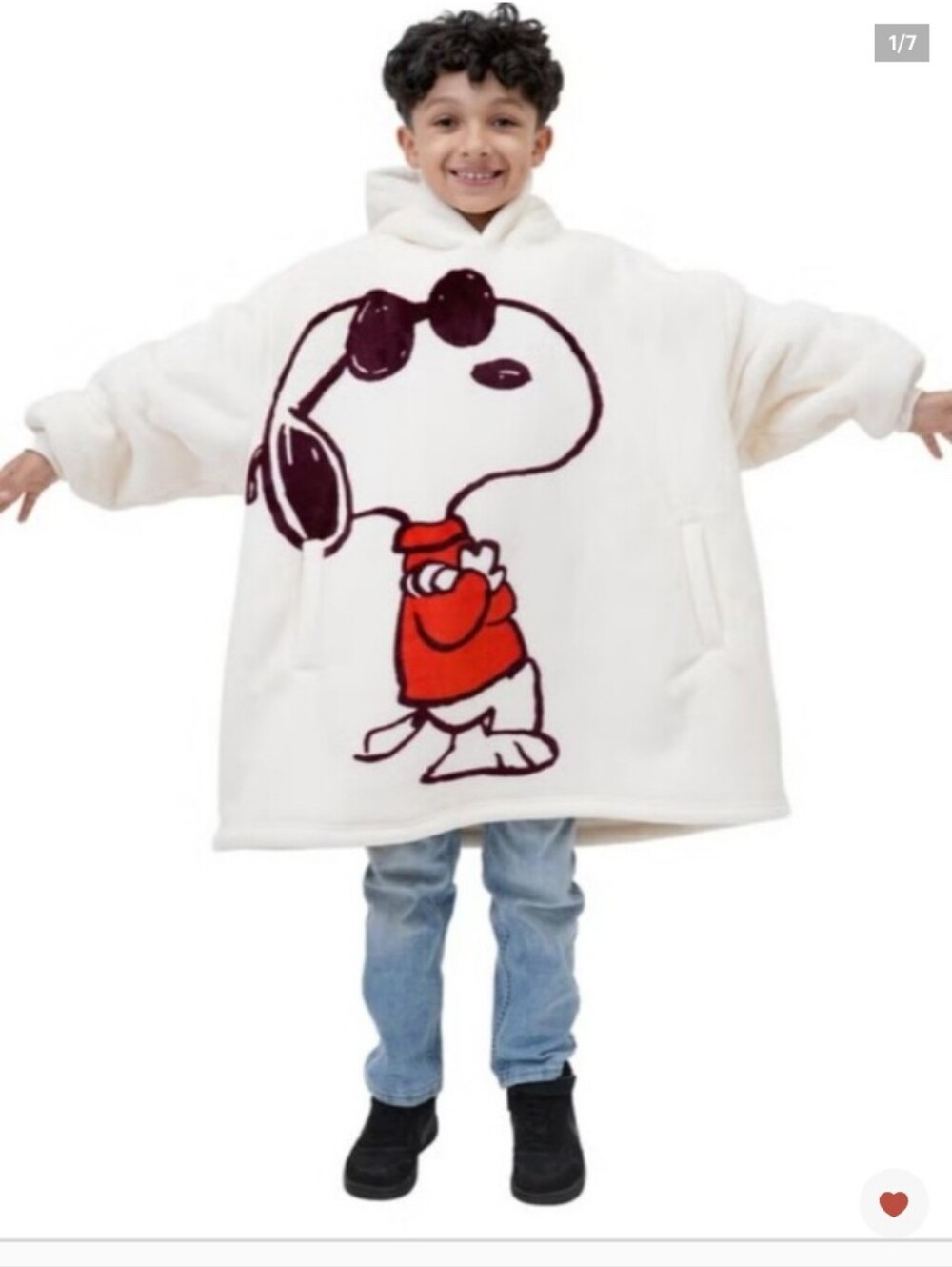 Character Kids' Wayy Big Hoodie, Peanuts, nwt OSFM 4-10 Youth